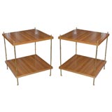 Pair of  Zebra Wood Tables
