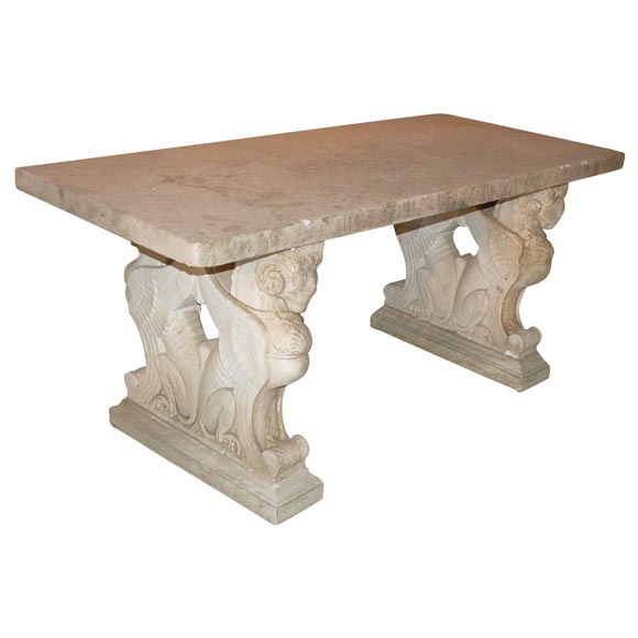 ITALIAN MARBLE CENTER TABLE