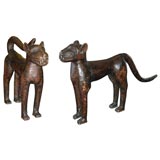 OUT OF AFRICA, PR.MAGNIFICENT AND  LARGE  BRONZE  LIONS