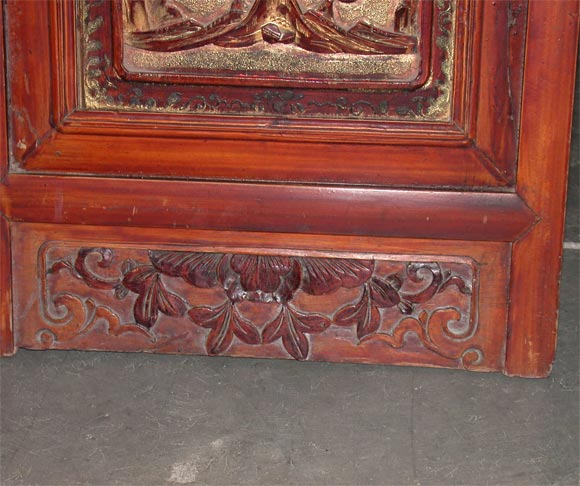 Carved Opium Bed Panel 1