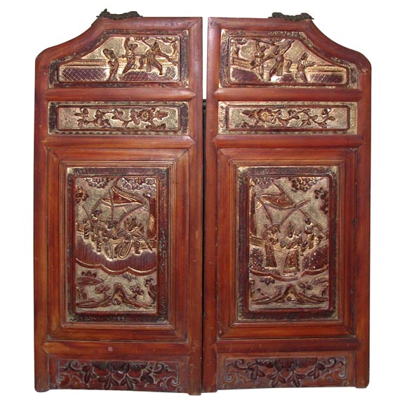 Carved Opium Bed Panel