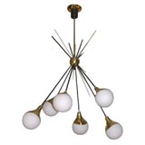 Multi Arm Hanging Fixture in the Manner of Stilnovo.