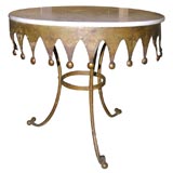 Marble top harlequin tole table