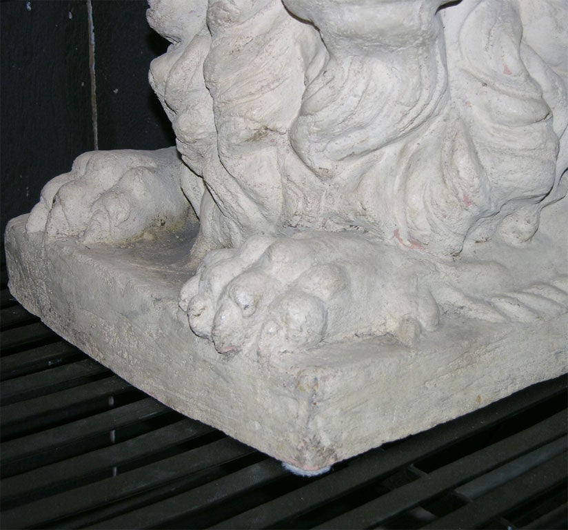 Pair of Terracotta Lions For Sale 1