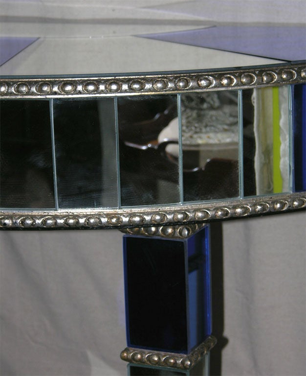 American Art Deco Style Mirrored Console Table For Sale
