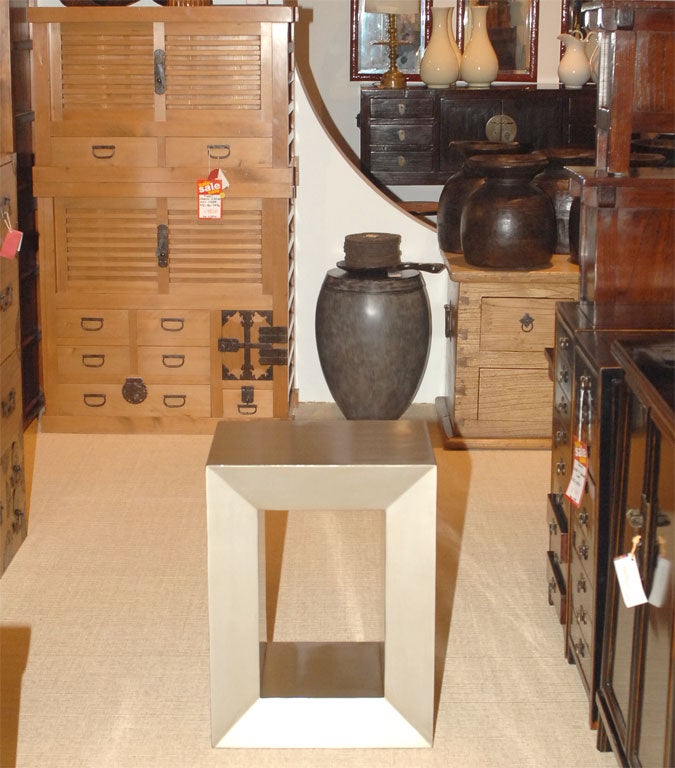 Silver Slant Open Table