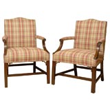Pair of Gainsborough style Arm Chairs, c. 1880
