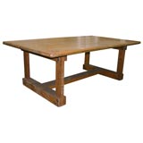 Vintage Huge Oak Tressle Table