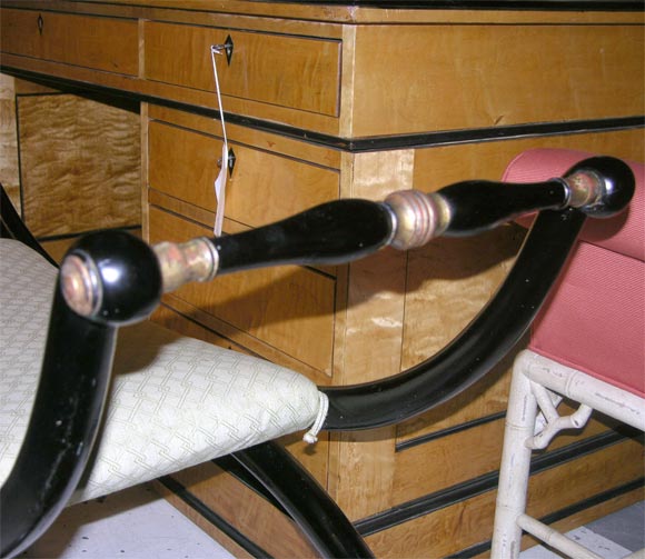 Regency Ebonized and Gilded Bench In Good Condition In Westwood, NJ