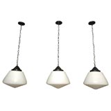 Set of three Opaline Ceiling Lights