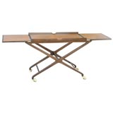 Cesare Lacca tea serving  bar cork  top cart for Baker.