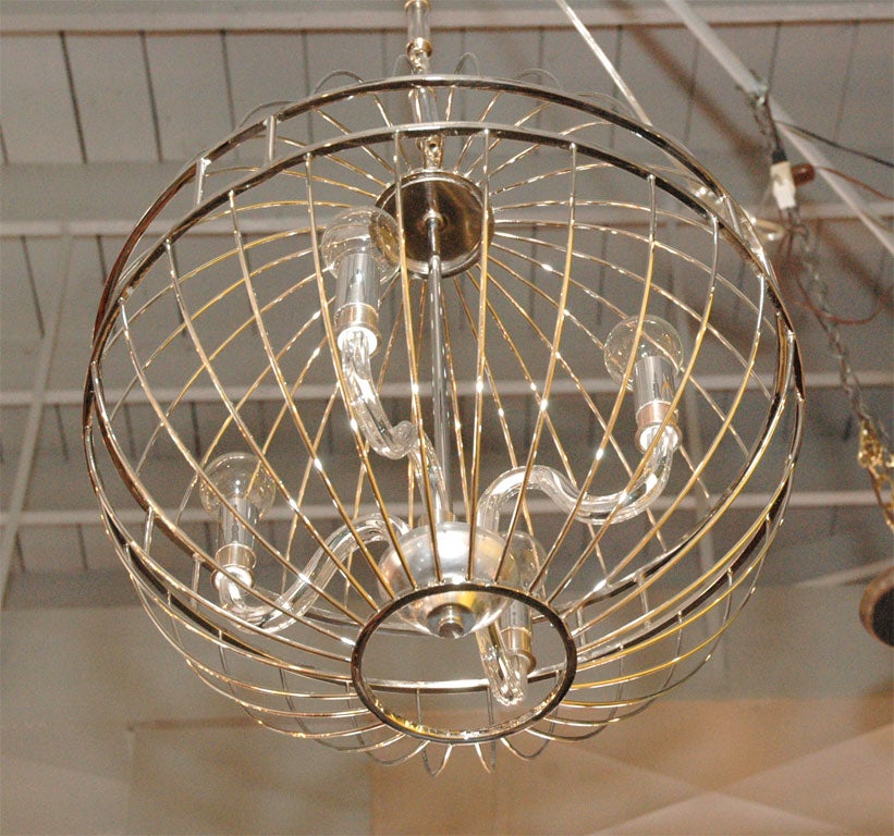 Paul Marra Design Metal Sphere Chandelier At 1stdibs Modern Paul Marra Design Metal Sphere Chandelier For