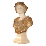 Allegorical female bust of "Fame"