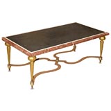 Bronze and marble top table in the style of La Maison Jansen