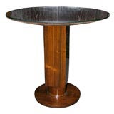 Mahogany  Table with mirrored top by Jules Leleu