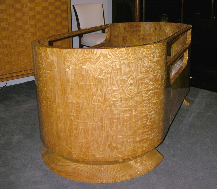 French Modernist burled Ash  crib / bed