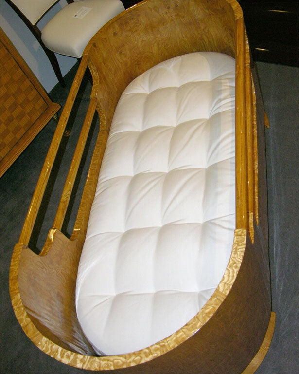 Modernist burled Ash  crib / bed 4