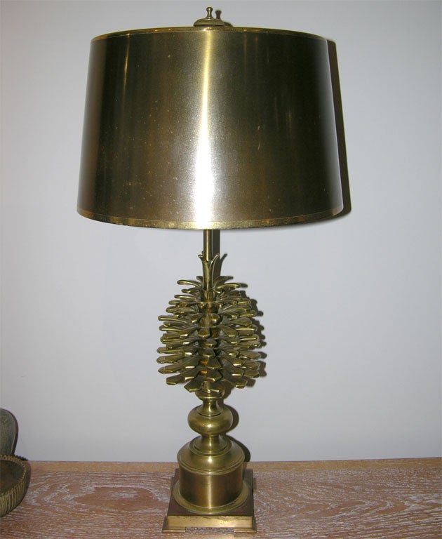 French Brass Lamp by Maison Charles