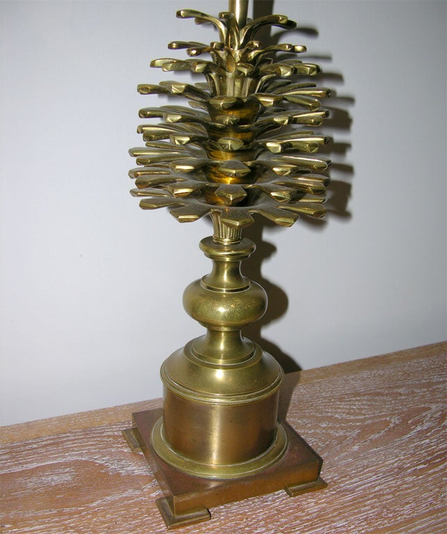 20th Century Brass Lamp by Maison Charles