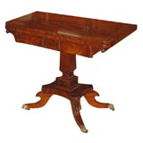 Antique Regency Pedestal Games Table