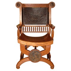 Antique Grecian Revival Arm Chair