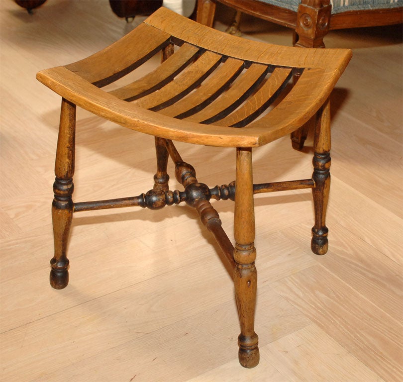 Oak Thebes stool, circa 1900