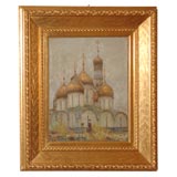 Antique Early 20th Century Impressionistic Oil on Board