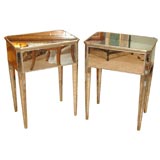 Mirrored Art Deco Side Tables