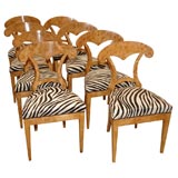 A Set of Eight Biedermeier Style Dining Chairs