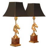 Pair of Bronze lamps