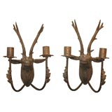 Solid Bronze Stag Sconces