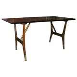 Walnut Desk or Dining Table in the Style of Ico and Luisa Parisi