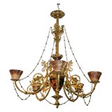 A Fine Napoleon III Ormolu Five Light Chandelier