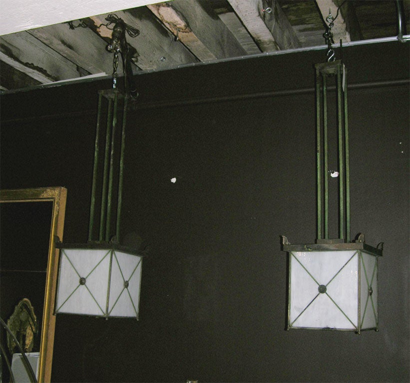 Art Deco Bronze Lantern