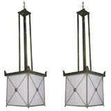 Art Deco Bronze Lantern