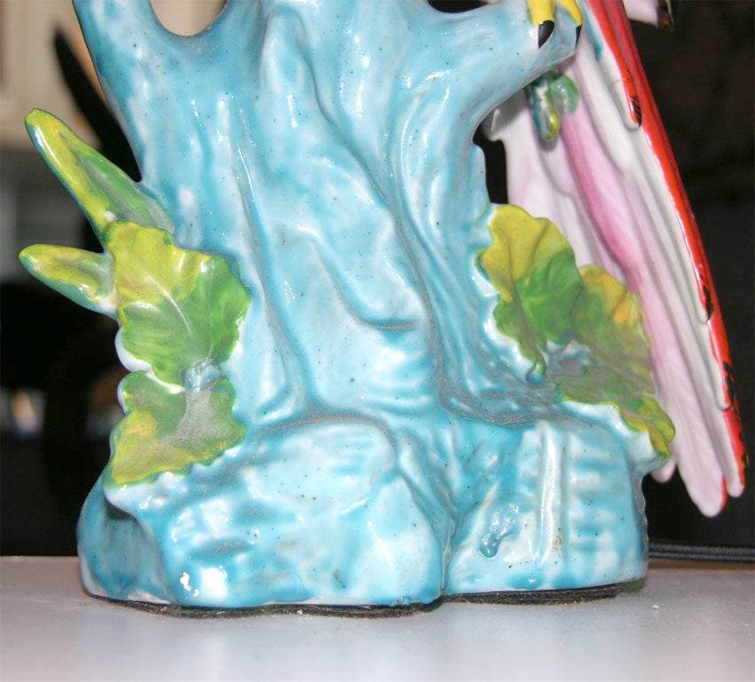 Italian Ceramic Parrot Lamp 1