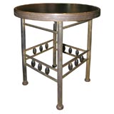 Early 20th Century Leather and Metal Table Early 20th Century Leather and Metal Table