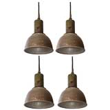 Antique Set of French industrial lights