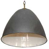 Antique Large domed French industrial hanging light