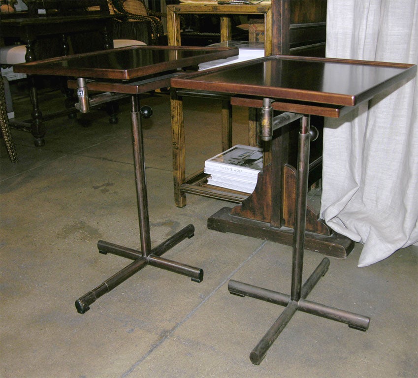 A Swedish design reading swivel top table, Circa 1950's. Dim Closed: 20.5