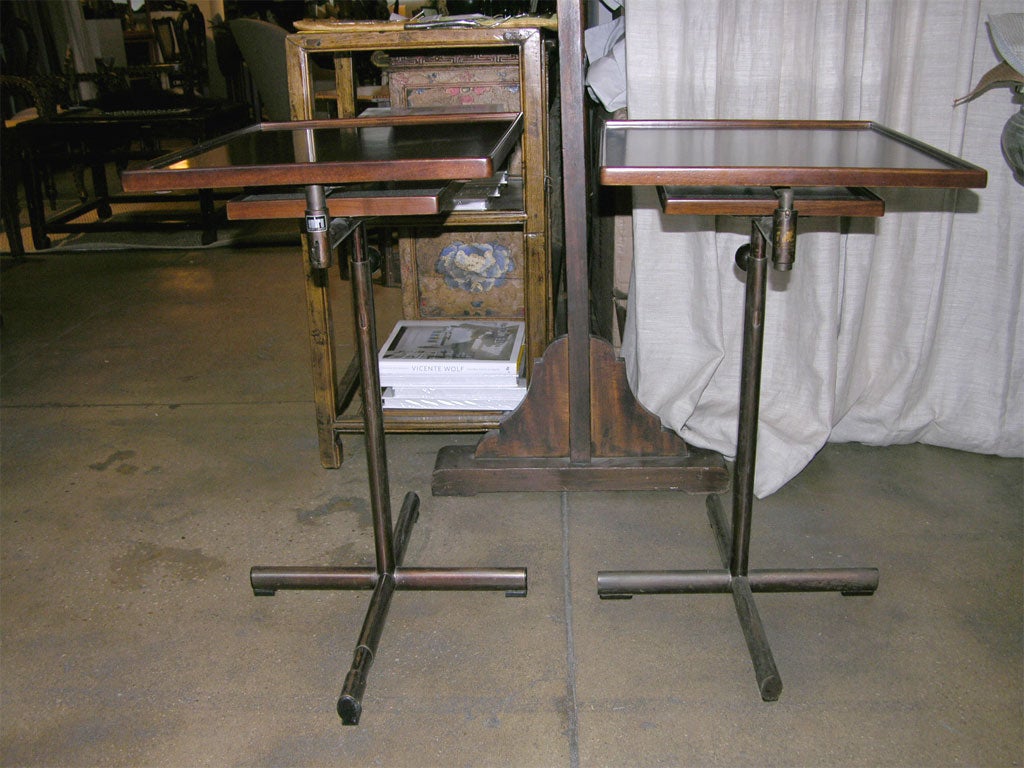 French Swivel top reading table.