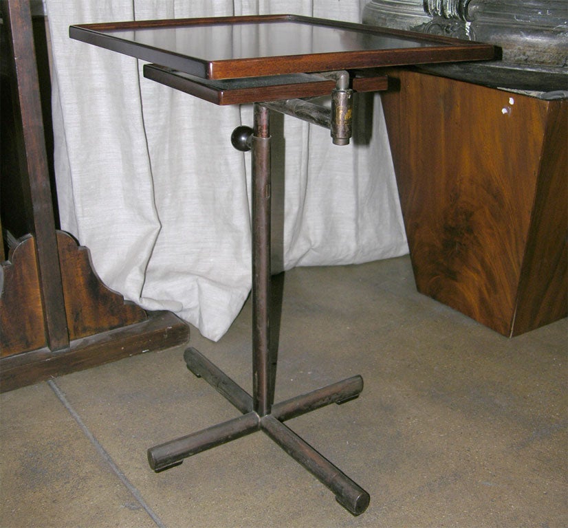 Swivel top reading table. 1