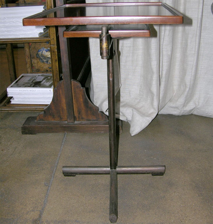 Swivel top reading table. 2