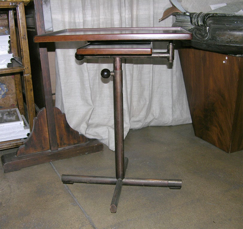 Swivel top reading table. 4