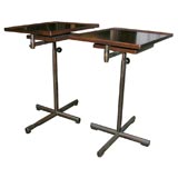 Swivel top reading table.