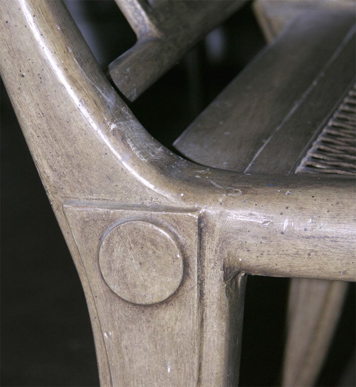 Swedish neoclassical painted metal Klismos chair 3