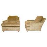 Deep, wide 1940s club chairs