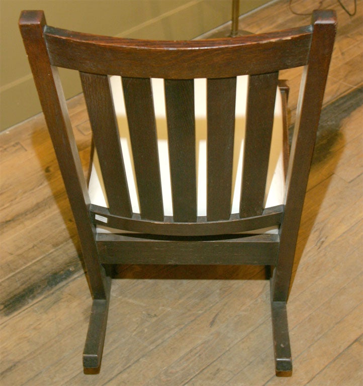 20th Century Gustave Stickley Armless Rocker