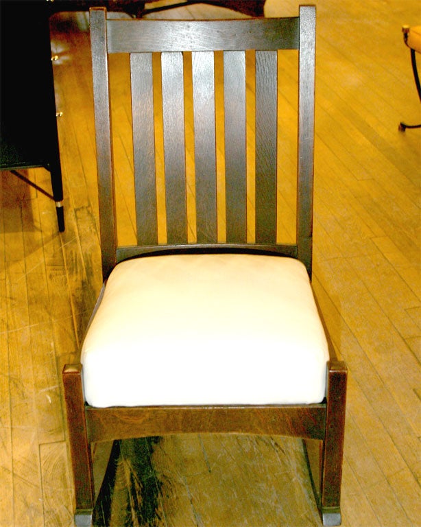 Oak Gustave Stickley Armless Rocker