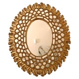 Gilt Oval Sunburst Mirror